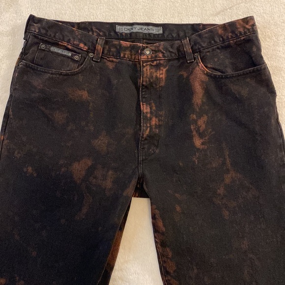 DKNY Black Bleached Slim Straight Jeans - 40 x 34 - Picture 7 of 14